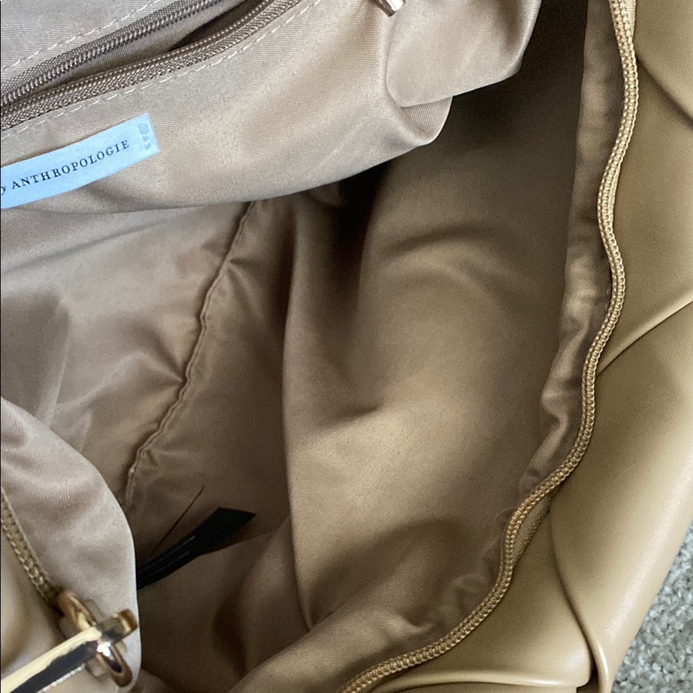 Anthropologie Tan Woven Crossbody Bag - Picture 4 of 7